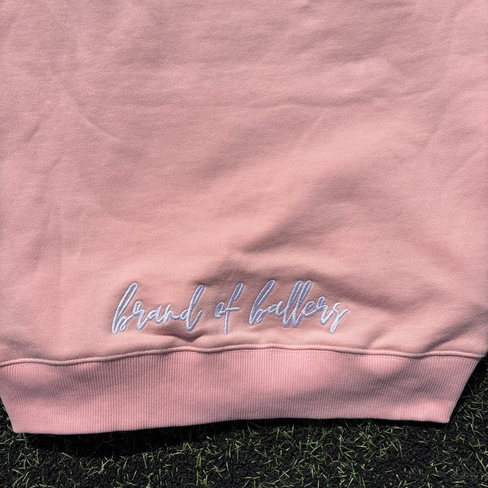 Sweat brésil rose — les finitions